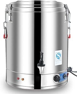 KWIBYBGS Cateurn, Hot Water Boiler Dispenser, Stainless Steel, 30-110°C Temperature Control for Cafe,Office,Home/40L