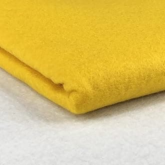 Acrylic Felt Fabric by The Metre - 60" (150cm) Extra Wide, 1mm Thick - Continuous Length Soft Crafting for Sewing, Applique, Decorations & Upholstery - Discount Fabrics LTD(Yellow,10)