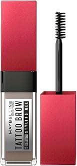 Maybelline New York Tattoo Brow 3 Day Styling Brow Gel - Deep Brown, Semi-permanent Tinted Eyebrow Gel, Water, smudge & Transfer-proof. Tattoo Brow 3 Day Styling Brow Gel Last Up To 3 Days | 6ml