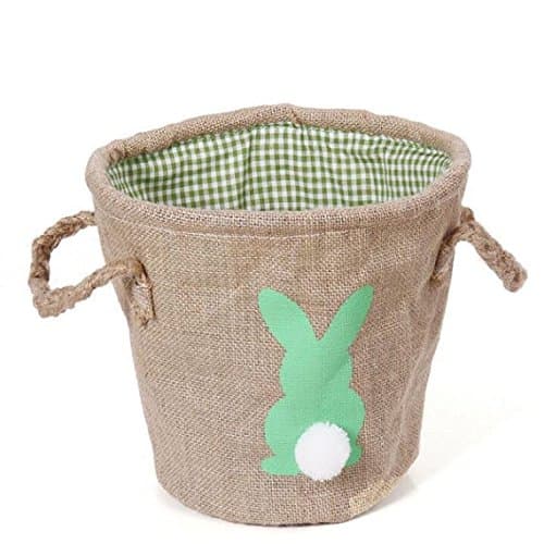 ozdream Easter Basket, Bunny Basket for Easter(Green)