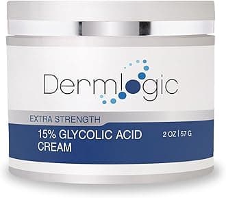 Glycolic Acid 15% Cream- Natural Anti Aging Exfoliator to Smooth Away Fine Lines & Wrinkles & Improve a Dull Looking Complexion. Includes Alpha Hydroxy Acids & Green Tea Moisturizer for Face & Body.