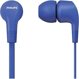 Philips Audio In-Ear Headphones E1105BL/00 With In-Line Remote Control (8.6-Mm Neodymium Drivers, Powerful Bass, Clear Sound, Comfortable Fit) Blue