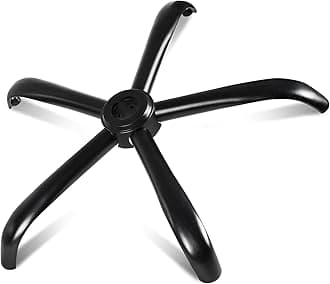 Mastery Mart Office Chair Base Replacement for Office/Desk/Swivel Chair with Cap, Universal Gas Cylinder Socket and Caster Sockets, 28"(70 cm) Heavy Duty 2200 Lbs/1000 Kg (Matte Black)