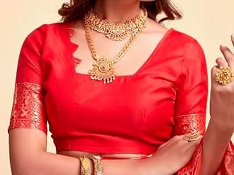 - Sugathari Women's Pure Kanjivaram Silk Saree Banarasi Silk Saree With Blouse Piece (SAM PARI S-7)