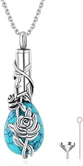 BDLGenuine Turquoise Jewelry for Women, Sterling Silver Earrings and Necklaces for Women, Leverback Dangle Drop Earrings Jewelry…