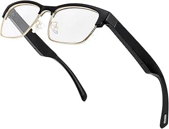 Smart Glasses, Bluetooth Audio Glasses for Men Women,Wireless Headphone Glasses with Speaker, Voice Control,HD Voice Calling,Anti-Blue Light Lenses,Magnetic Charging,Unisex