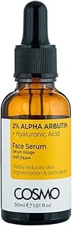 CD COSMO DESIGNS 2% Alpha Arbutin + Hyaluronic Acid Reduce Skin Pigmentation & Dark Spots Face Serum 30ml; For Men & Women; Skins Care; Acne Scars; Dark Spot; Dryness; Facial; Beauty