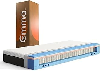 EmmaPremium Single 3ft Memory Foam Mattress 90x190 cm, Medium Firm (H2), 9.8 Inch High, 5-Zone Mattress