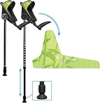 smartCRUTCH Ergonomic Custom Forearm Crutches for Adults, Multiple Colors, Adjustable Forearm Rotates 15-90 Degrees - Heights 4'4" to 6'4" - 265 lbs Non Weight Bearing