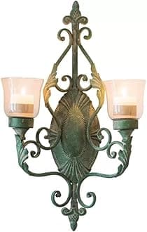 Wall Candle Sconces Metal Sconces Wall Mounted Candle Holder Farmhouse Wall Sconces Vintage Candle Holder for Living Room Hallway Garden