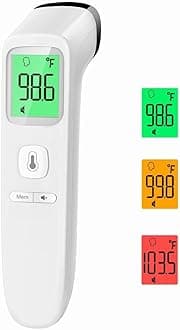 No-Touch Thermometer for Adults and Kids, Fast Accurate Digital Thermometer with Fever Alarm & Silent Mode, Easy-to-use, Forehead Thermometer for Babies, Kids & Elderly
