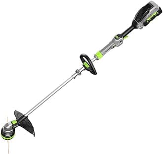 EGO Power+ ST1511T 15-Inch 56-Volt Lithium-Ion Cordless POWERLOAD String Trimmer Kit with Telescopic Aluminum Foldable Shaft, 2.5Ah Battery and Charger Included, Black