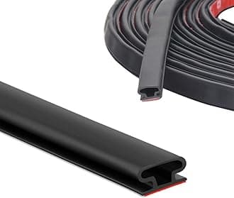 – 15M D-Shape Rubber Weather Stripping Door Seal Strip,Self-Adhesive Waterproof Window Sealing Strip,Draught Excluder for Door Frame Insulation Soundproof,Suit for 3 to 5.5mm Gap,Black