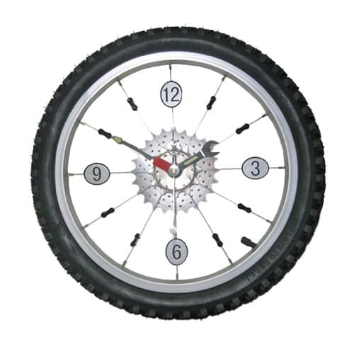 Bicycle Tire Wall Clock, 14-Inch