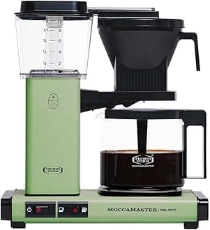 Moccamaster KBG Select, Coffee Maker, Coffee Machines, Pastel Green, Filter, UK Plug, 1.25 Liters