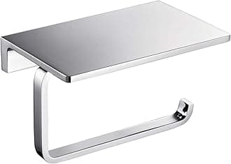 Single Toilet Paper Holder for Bathroom Solid Brass Polished Chrome Finish