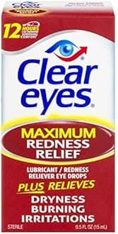 Clear Eyes Maximum Redness Relief Eye Drops 0.50 oz (Pack of 2)