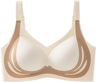 Womens Push Up Support Plus Size Ladies Non Wired Bra T Shirt Bra Comfort Seamless Workout