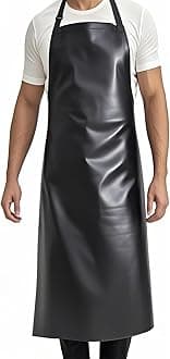 GoldPig Heavy-Duty Waterproof Apron, Chemical Resistant Rubber Vinyl for Industrial, Lab, Kitchen, Butcher & Grilling (40")