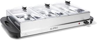 Alpha Living 3x2.5 QT Food Warmers for Parties Buffet Servers and Warmers – Premium Catering Supplies Buffet Display – Stainless Steel Electric Food Warmers with Temperature Control