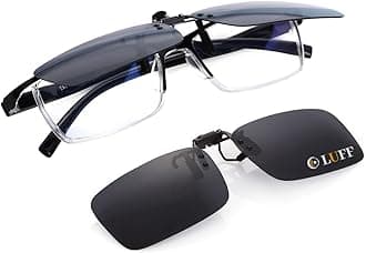 LUFF Polarized Clip on Sunglasses for women and men,sunglasses clip for car visor,UV400 Outdoor/Driving/Fishing