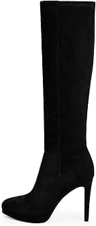 ModatopeKnee High Boots Women Platform Boots Pointed Toe Tall Boots 4 In Stiletto High Heel Long Boots Side Zipper Dress Knee High Boots
