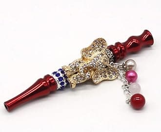 Hookah Set with Everything Colorful Rhinestone Beaded Holder Alloy Hookah Mouth Diamond Arabic Shisha Filter Hookah Accessories Tips