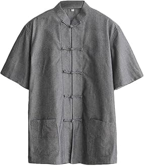 100% Cotton Short Sleeve Kung Fu Shirt – Traditional Chinese Martial Arts Top for Men & Women