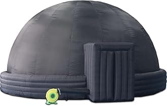 SAYOK Portable Inflatable Planetarium Projection Dome Tent Mobile Dome Theater with Air Blower and PVC Floor Mat for Education Platform, Schools, Museums, Science Centers Events(Black, 7m/23ft)