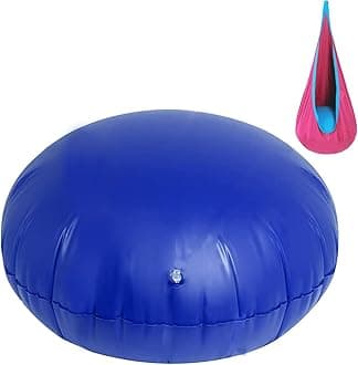 Kids Swing Hammock Pod Chair Replacement Inflatable Cushion, 27.5 in Swing Hammock Pod Chair Thickened PVC Inflatable Cushions (Blue)