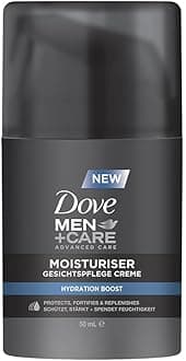 DOVE MEN + CARE Moisturiser Hydration Boost - Face Care Cream - Protects, Strengthens and Moisturises without Greasing, 1 x 50 ml