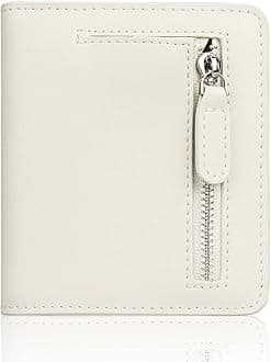 FUNTOR Small Wallets for Women, Ladies Small Compact Bifold Pocket RFID Blocking Genuine Leather Wallet for Women