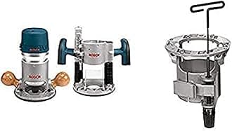 1617EVSPK Wood Router Tool Combo Kit with Bosch Under-Table Router Base with Above-Table Hex Key RA1165