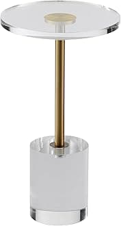 VEVOR Clear End Acrylic Side Table with a Solid Base