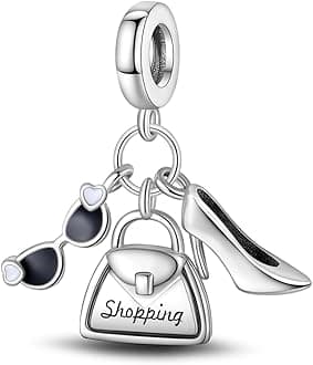 925 Sterling Silver Charms for Bracelets Necklaces 5A Cubic Zirconia Beads Charms Dangle Pendant,Jewelry Beads Gifts for Women