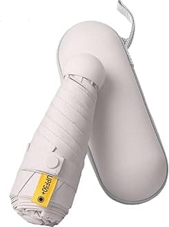 Mini Sun Protection Windproof Foldable Umbrella,UPF 50+Travel Umbrella UV Protection Sunscreen Sun Umbrella for Women Men Sun and Rain Dualuse Automatic Open