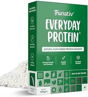 TruNativ Everyday Plant Protein 13.5g Protein | Soy, Pea & Brown Rice Protein | Keto Friendly | Family Nutrition | Vegan | Cookable Protein | Cook-Bake-Blend | Add to your Daily Meals | 400g