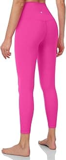 HeyNutsEssential/Pure&Plain 7/8 Leggings, High Waisted Compression Soft Pants Workout Athletic Yoga Pants 25"