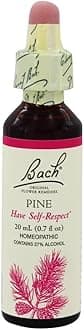 Bach Original Flower Remedies, Pine - Have Self-Respect - Natural Homeopathic Flower Essence for Emotional Balance - Vegan, Gluten Free, Sugar Free - 20mL Dropper