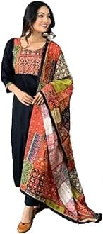 Sun Fashion And Lifestyle Women's Cotton Ajrakh Printed Kurti (KPD47)