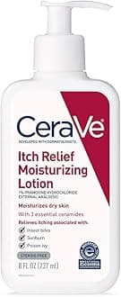 CeraVe Anti Itch Moisturizing Lotion with Pramoxine Hydrochloride, Relieves Itch with Minor Skin Irritations, Sunburn Relief, Bug Bites, 8 Ounce