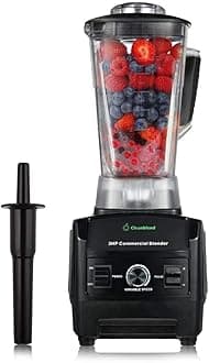 Cleanblend Commercial Blender with 5-Year Full Warranty - 1800W, 3HP, 64oz High-Performance Professional Countertop Blender with Stainless Steel Blades