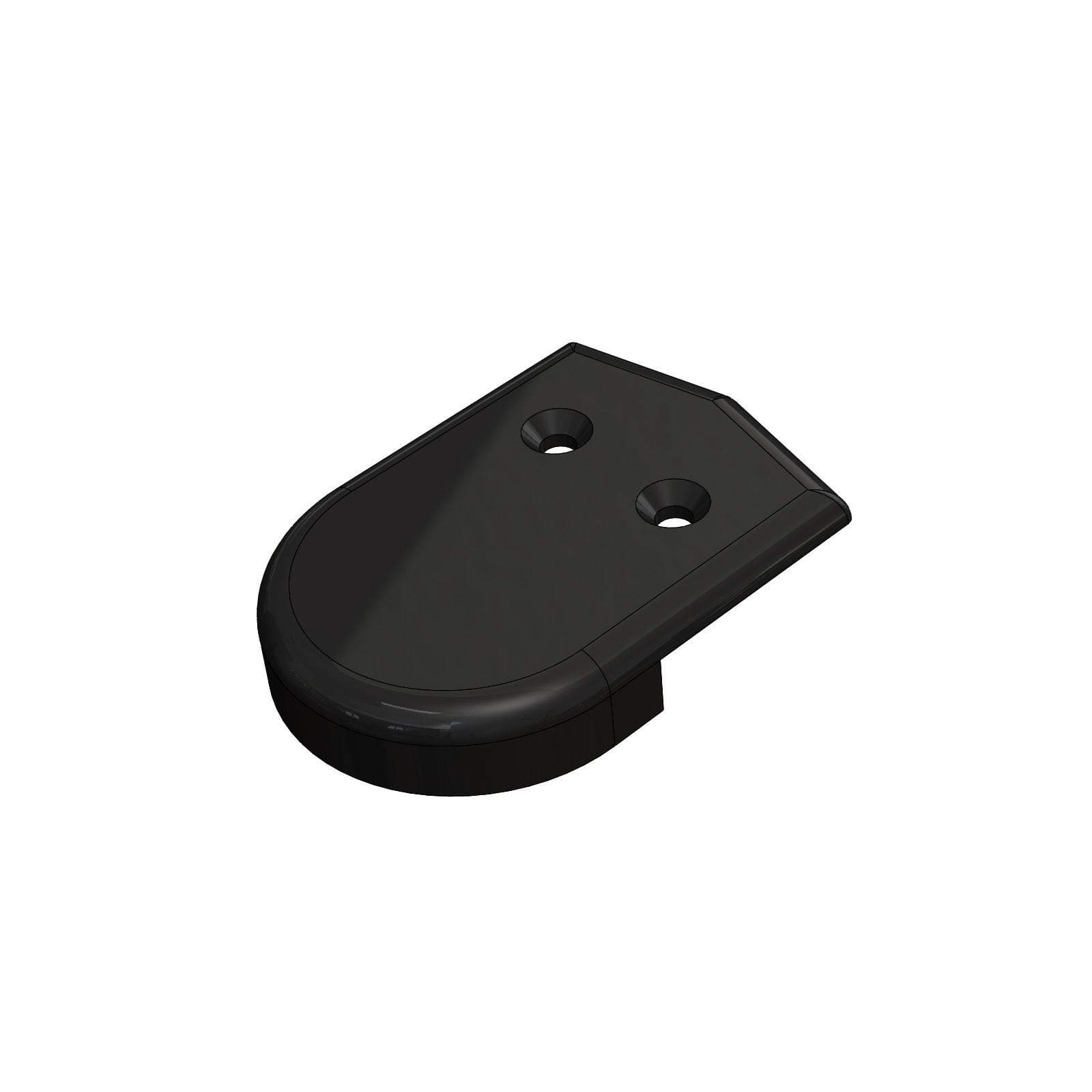 2’’ RUB RAIL END CAP, Black Nylon