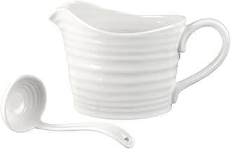 Sophie Conran White Sauce Jug, Fine Porcelain Serving Pitcher - 1 Pint Gravy Jug for Dining, Everyday Meals & Entertaining - Dishwasher, Oven, Freezer, Microwave Safe