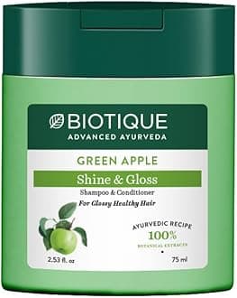 Biotique Bio Green Apple Fresh Daily Purifying Shampoo & Conditioner for Oily Scalp & Hair, 75 ml