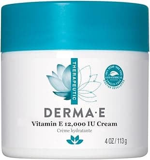 Vitamin E 12,000 IU Cream – Moisturizer for Face and Body – Multi-purpose Face Cream, Hand Cream and Body Lotion Soothes and Protects, 4 oz