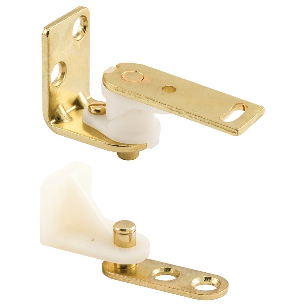 U 9133 Hinge Set, Café Door Style, Brass (Single Pack)