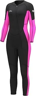 Hevto Women Wetsuit 3/2mm Neoprene Wet Suit Keep Warm in Cold Water for Surfing Swimming Diving