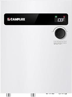 - CAMPLUX Tankless Water Heater Electric 24kW 240 Volt, On Demand Instant Endless Hot Water Heater TEW24 with Digital Display Easy Installation, Save Sapce to Install Anywhere