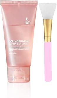 Collagen Night Wrapping Mask,Hydrates and Tightens Skin Reduces Sagging Bio Collagen Sleeping Mask. (1 Pcs)